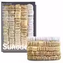 Thumbnail: Mulberry Silk slim scrunchie Hair Ties for Curly Hair – No Crease, No Breakage, 