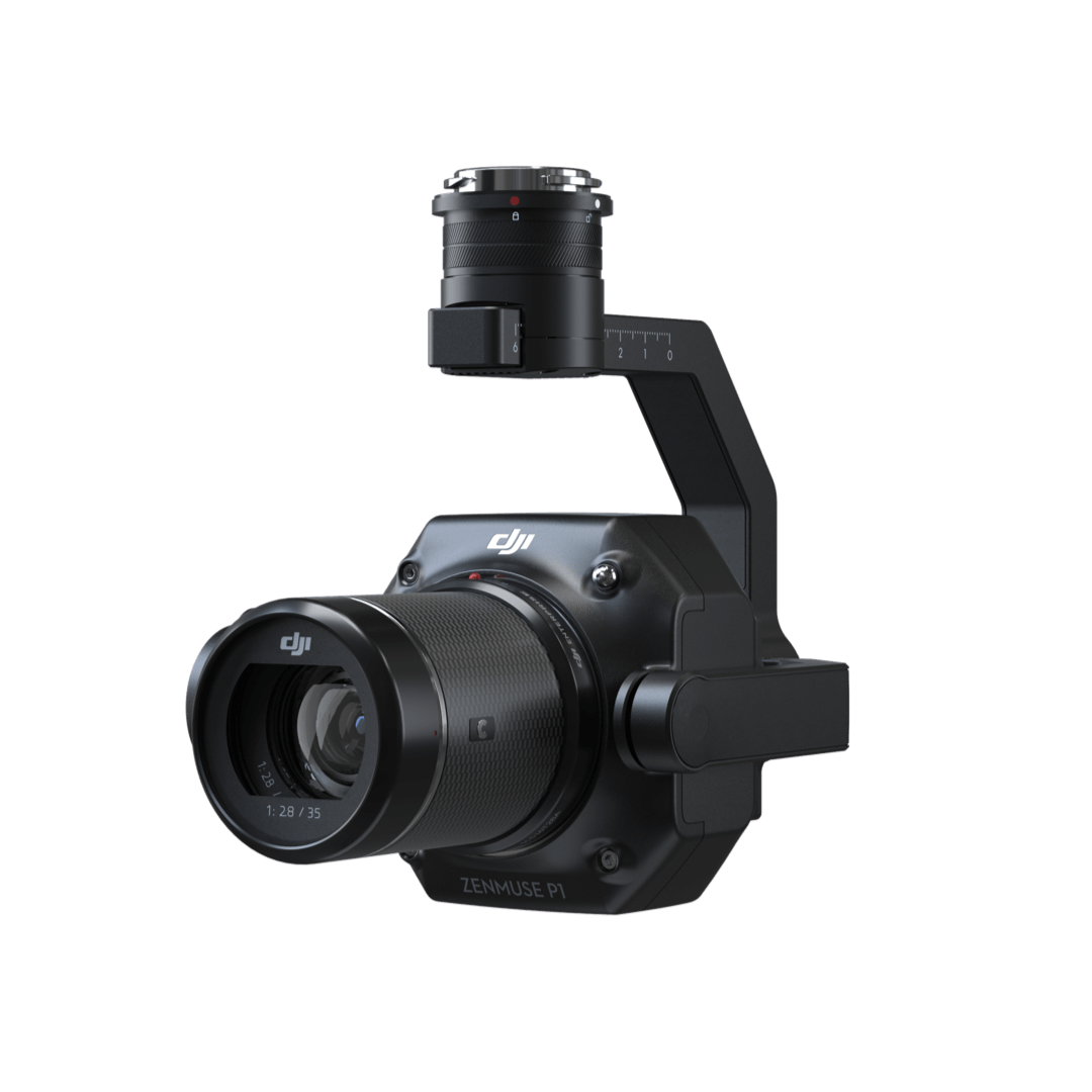 DJI Zenmuse P1 は、フルサイズセンサーと交換式単焦点レンズを備えた航空写真測量用ジンバルカメラです。