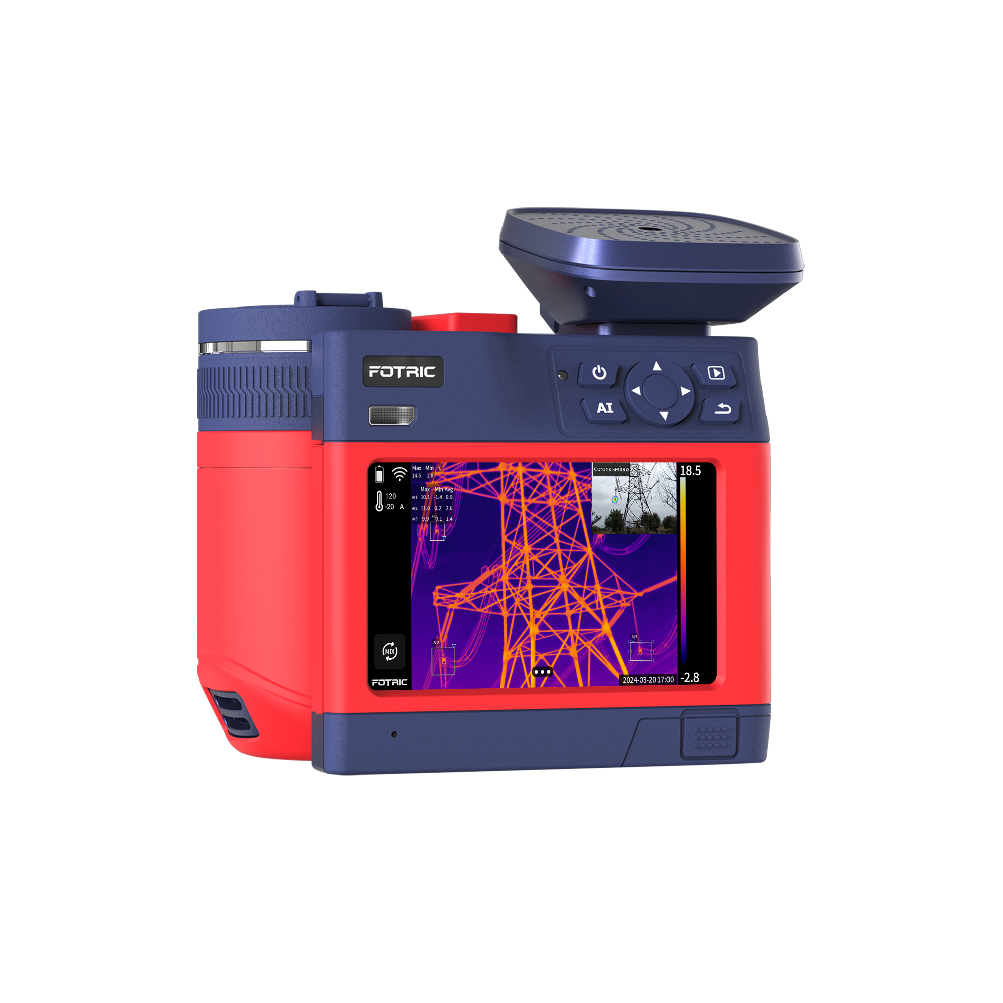 FOTRIC P7MiX は、熱画像と音響イメージングを統合したAcouThermカメラです。