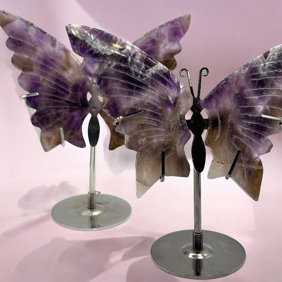 Thumbnail: Chevron Amethyst Butterfly With Stand