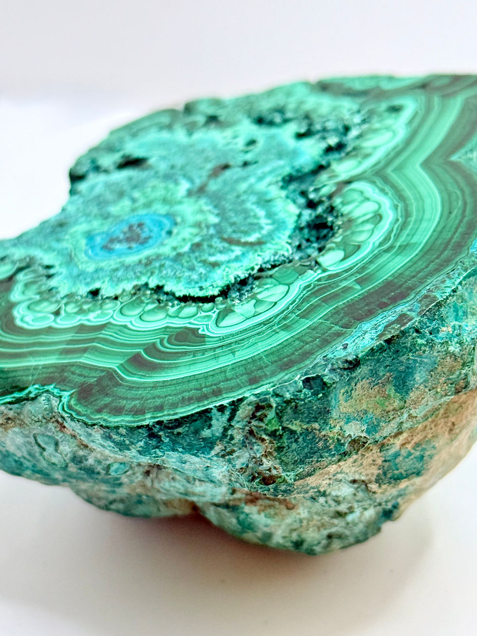 Thumbnail: Malachite Nodule with Chrysocolla Center
