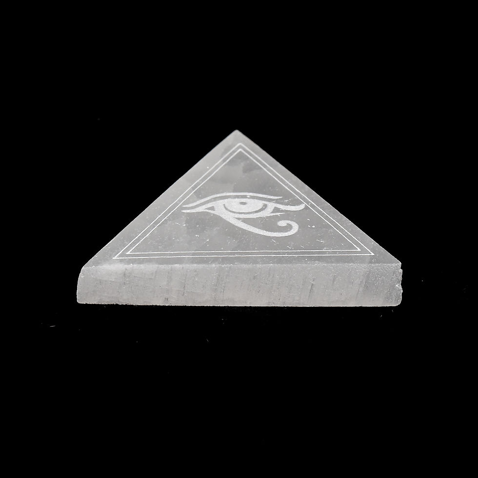 Thumbnail: Selenite Triangle with Pyramid Eye
