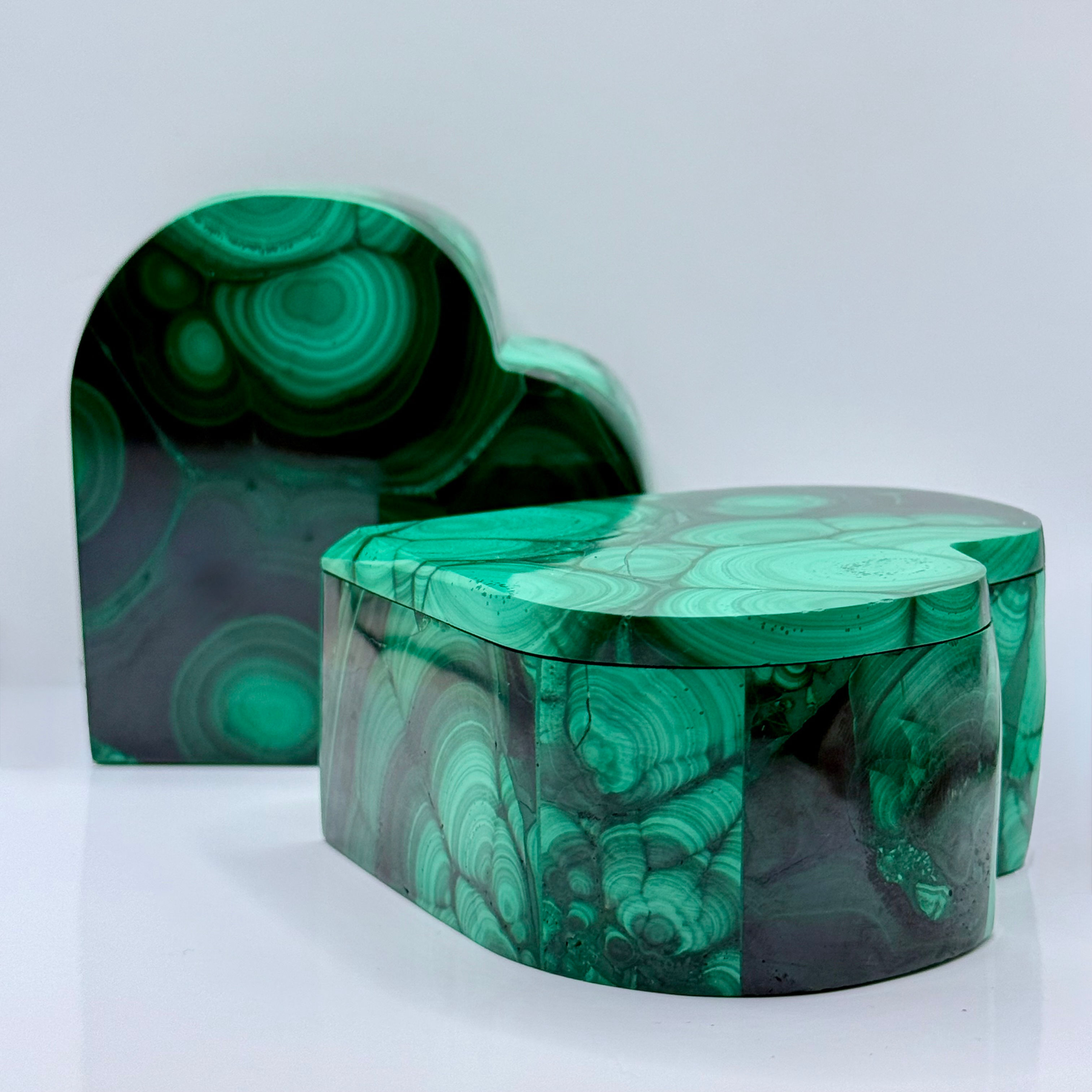 MD Malachite Heart Bowls