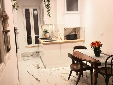 Démolition et réfection d’une salle de bain et d’une cuisine (Place d'Italie, Paris 13e)