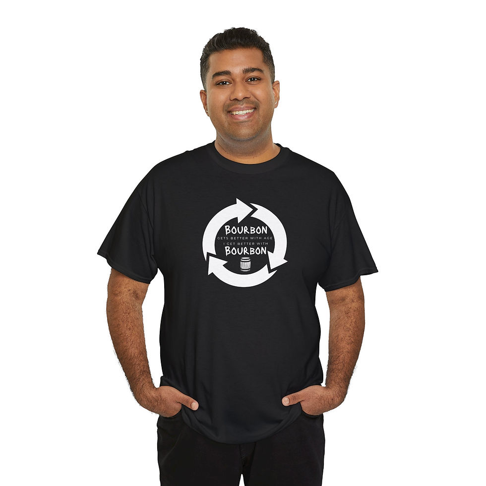 Thumbnail: I Get Better with Bourbon Unisex Heavy Cotton Tee