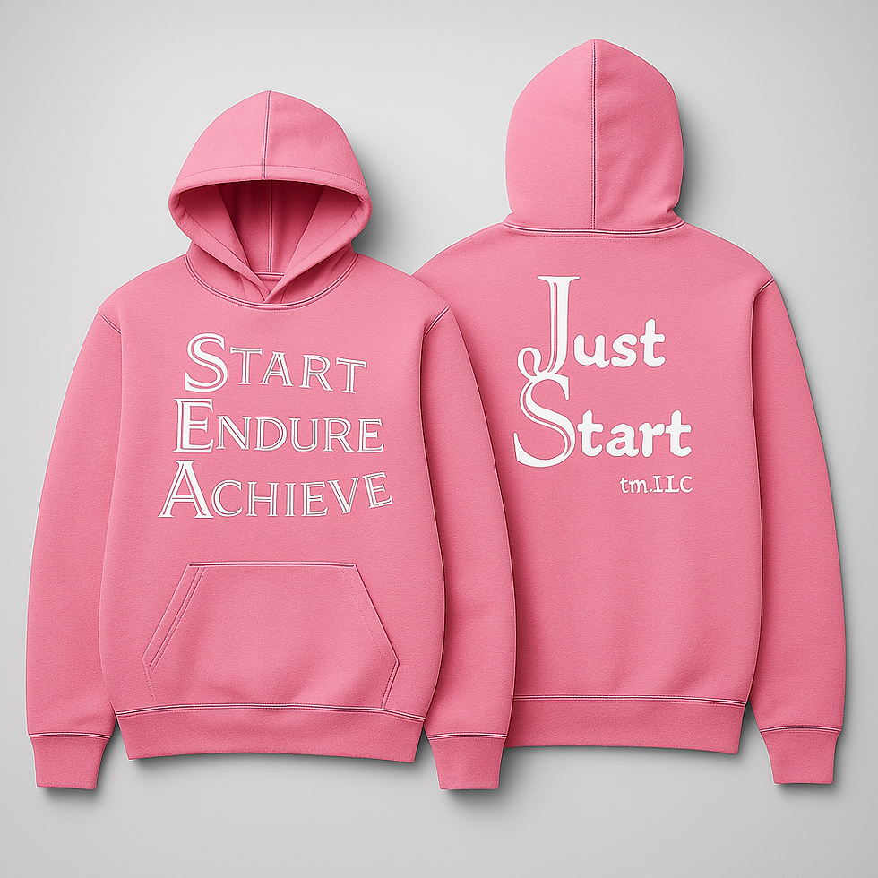 Thumbnail: Unisex Start Endure Achieve Curved Design 50/50 Hoodie