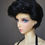 Thumbnail: Manmade-Mohair 8-9" Doll wig [ Black Slicked-back]