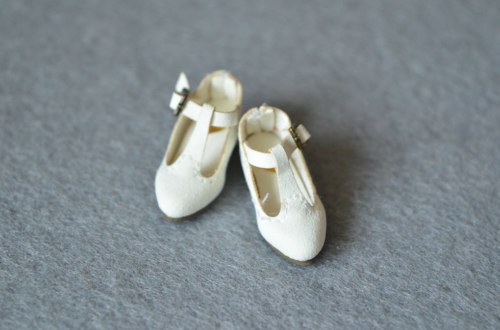 Thumbnail: 12”Blythe/Pullip/mmk/JerryB shoes classic white
