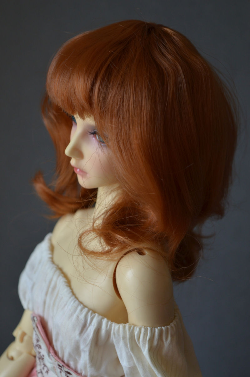Thumbnail: 1/3 bjd wig 8-9" doll hair mohair