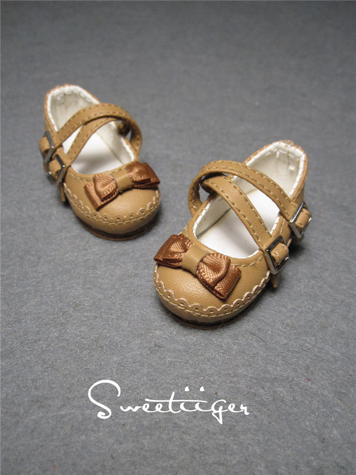 Thumbnail: 1/6 BJD brown bow shoes