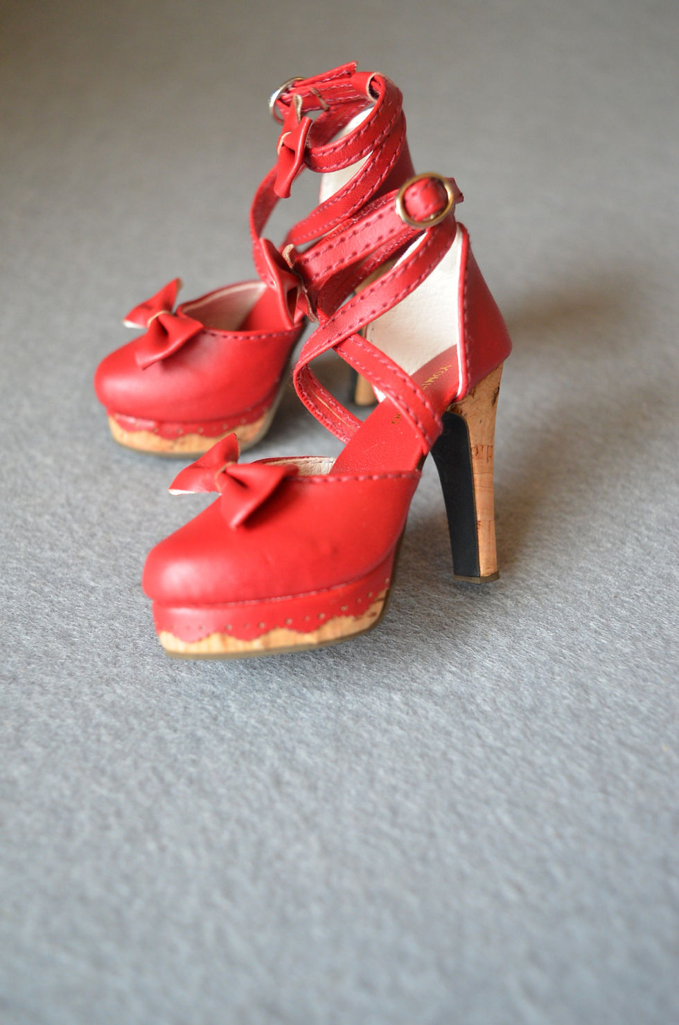 Thumbnail: 1/3 BJD shoes elegant wine Lolita cross heels