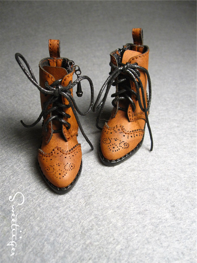 1/6 BJD carved Oxford boots