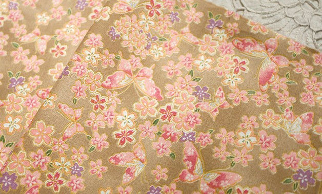Thumbnail: 50 *50 cm rose 100% butterfly doll clothes fabric