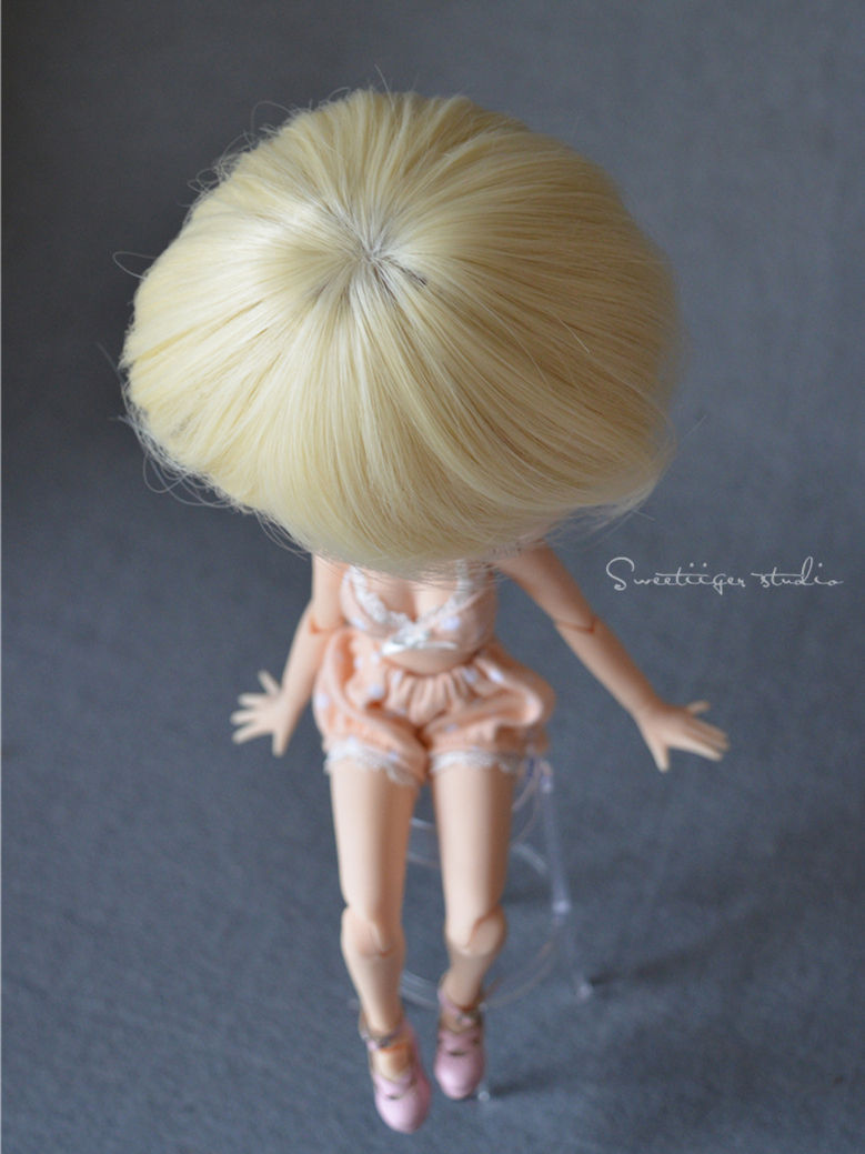 Thumbnail: Blythe/Pullip 8-10" Doll fantasy wig [milk toffe]