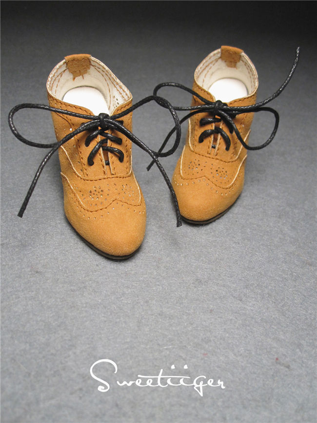 Thumbnail: 1/3 BJD shoes classic elegant matte brown oxford