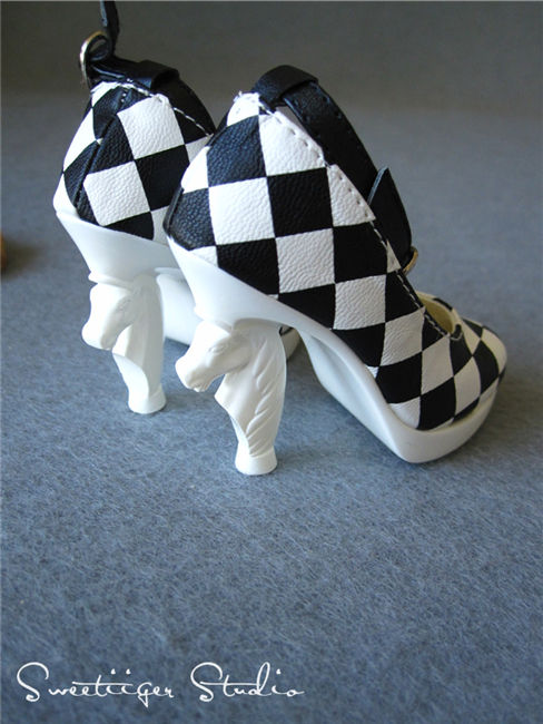 Thumbnail: 1/3 BJD shoes special chess high heels-[Squares]