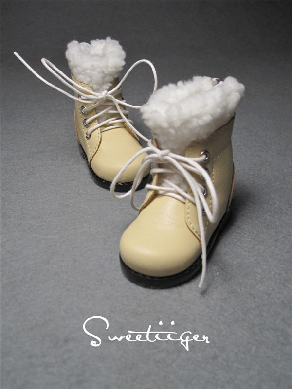 Thumbnail: 1/4 BJD shoes snow fur boots