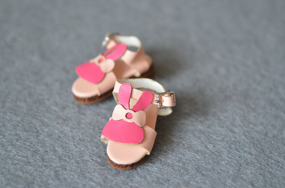 Thumbnail: 12”Blythe/Pullip/mmk/JerryB shoes bunny sandals