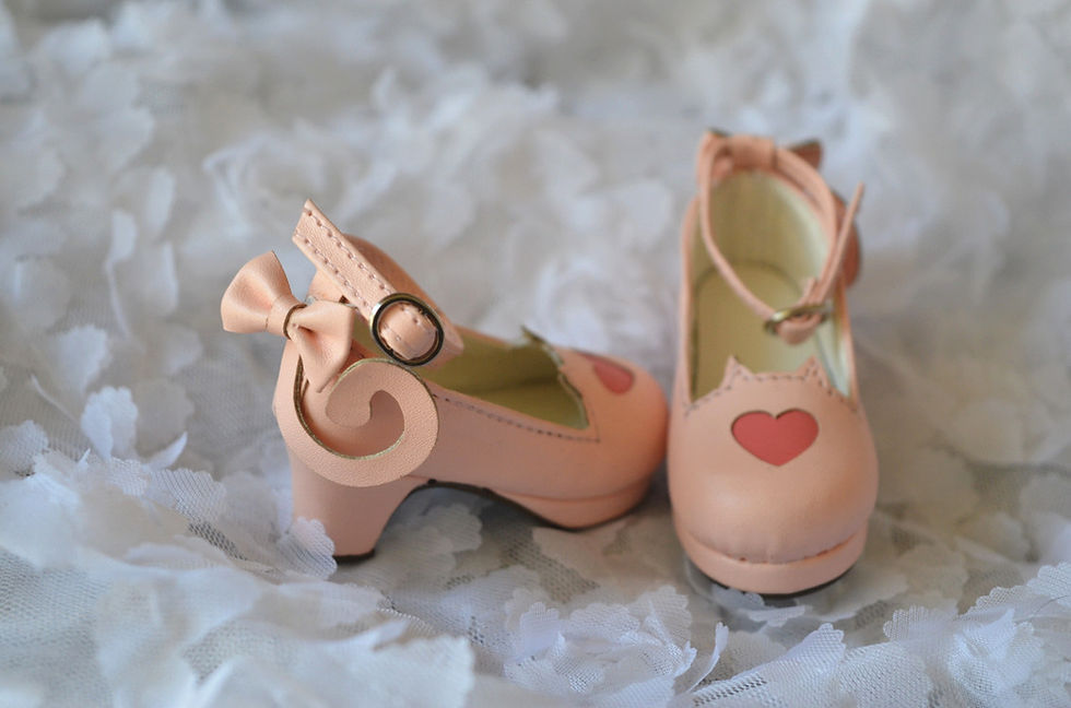 Thumbnail: 1/4 BJD shoes MSD sweet pink cat tails
