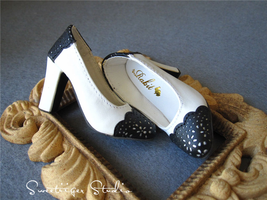 Thumbnail: 1/3 BJD shoes carved leather lace heels shoes