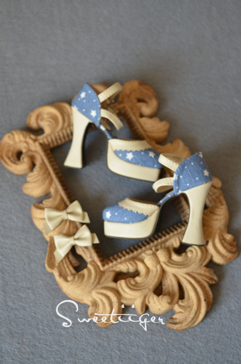 1/3 BJD shoes star jeans thick with sandals 2 way