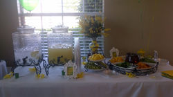 Green & Yellow Themed Buffet Line