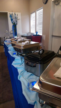 Male Baby Shower Buffet Line