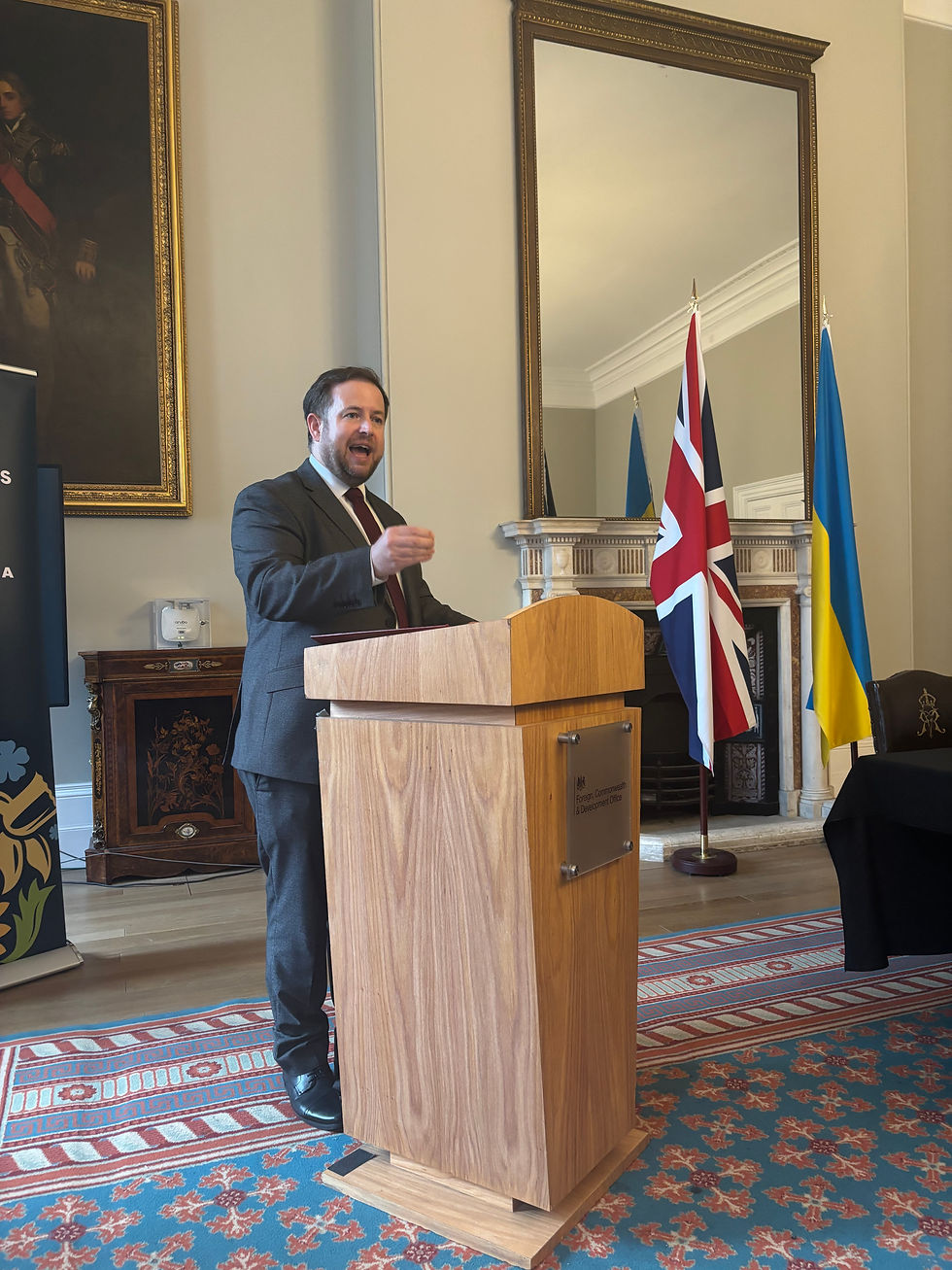 Stephen Doughty MP, UK Minister of State for Europe, North America and Overseas Territories at the FCDO