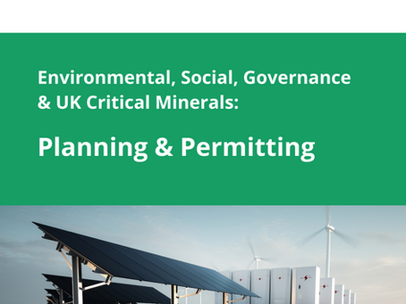 ESG Workshop: UK Planning & Permitting for Critical Minerals