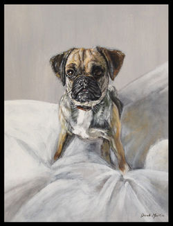 Painted Portrait of a Dog.