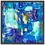 Thumbnail: Vibrant abstract wall art with bold blue, turquoise, and orange brushstrokes – modern vibrant wall décor