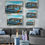 Thumbnail: Wall art of Colorful houses on a snowy hillside by the water, inspired by Norwegian fishing village