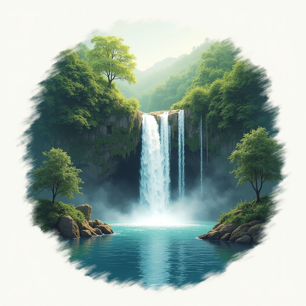 Waterfall Vista Print