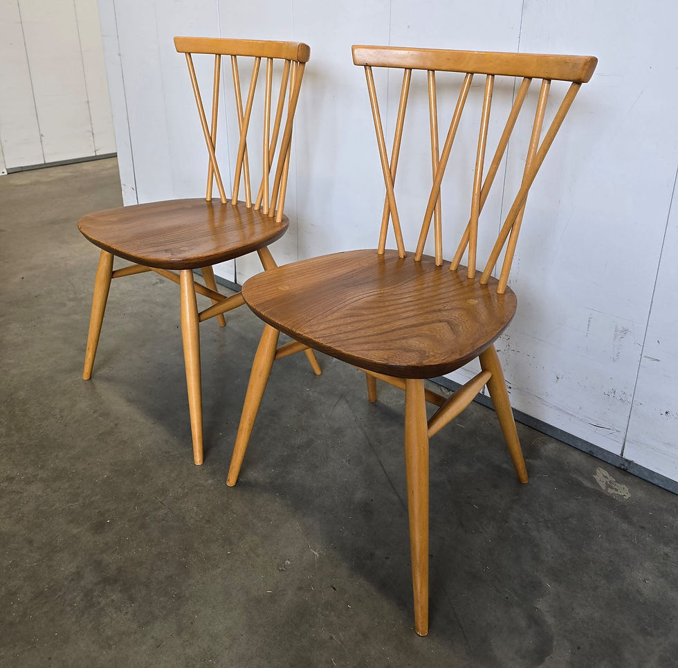 Thumbnail: Set of 2 Ercol 376 Candlestick Dining Chairs