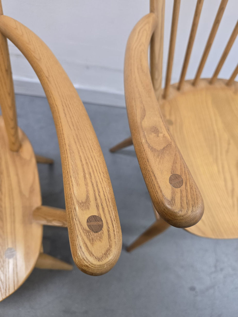 Thumbnail: Ercol Windsor Hoopback Carver Dining Chairs