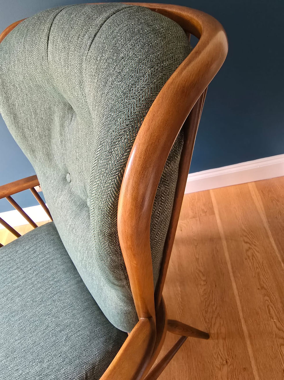 Thumbnail: Ercol 914 Springtime Easy Chair & 205 Footstool