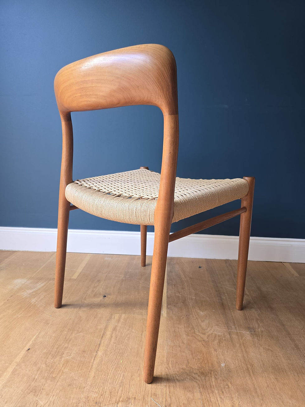 Thumbnail: Four Model 75 Dining Chairs by Niels Otto Moller