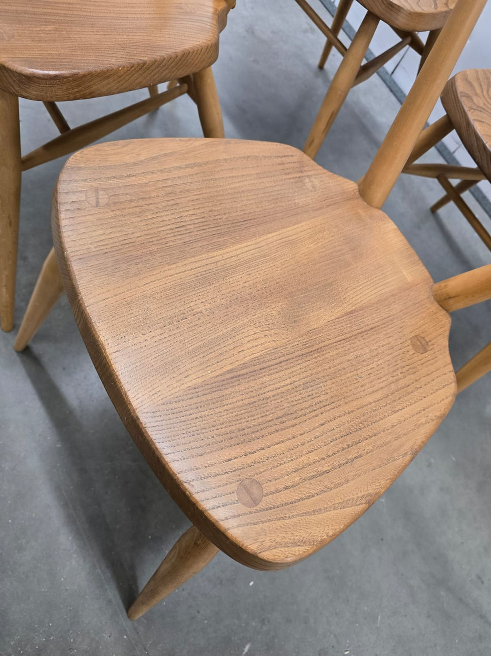 Thumbnail: Set of 4 Ercol Stacking Chairs