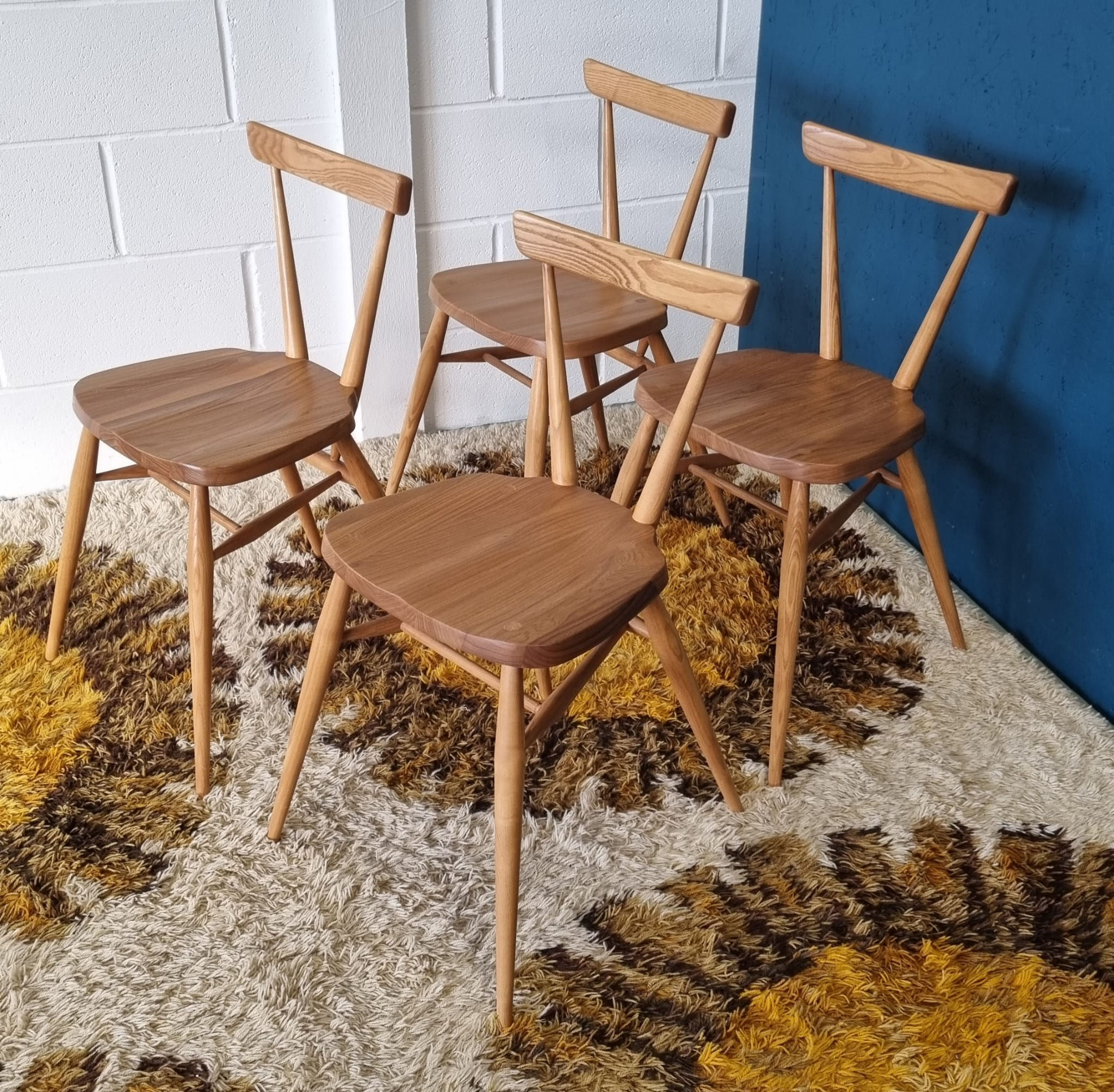 Ercol Stacking Chairs - set of 4