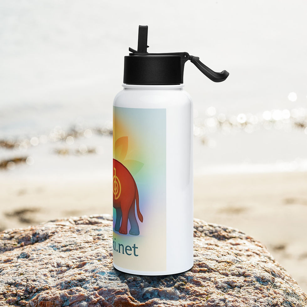 Thumbnail: Stainless steel water bottle with a straw lid