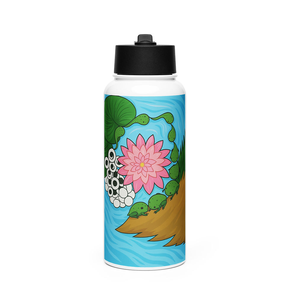 Thumbnail: Stainless steel water bottle with a straw lid