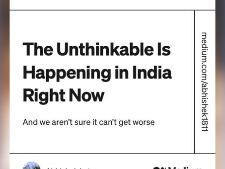 The unthinkable that is happening in India