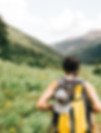 Girl Hiking in Mountains