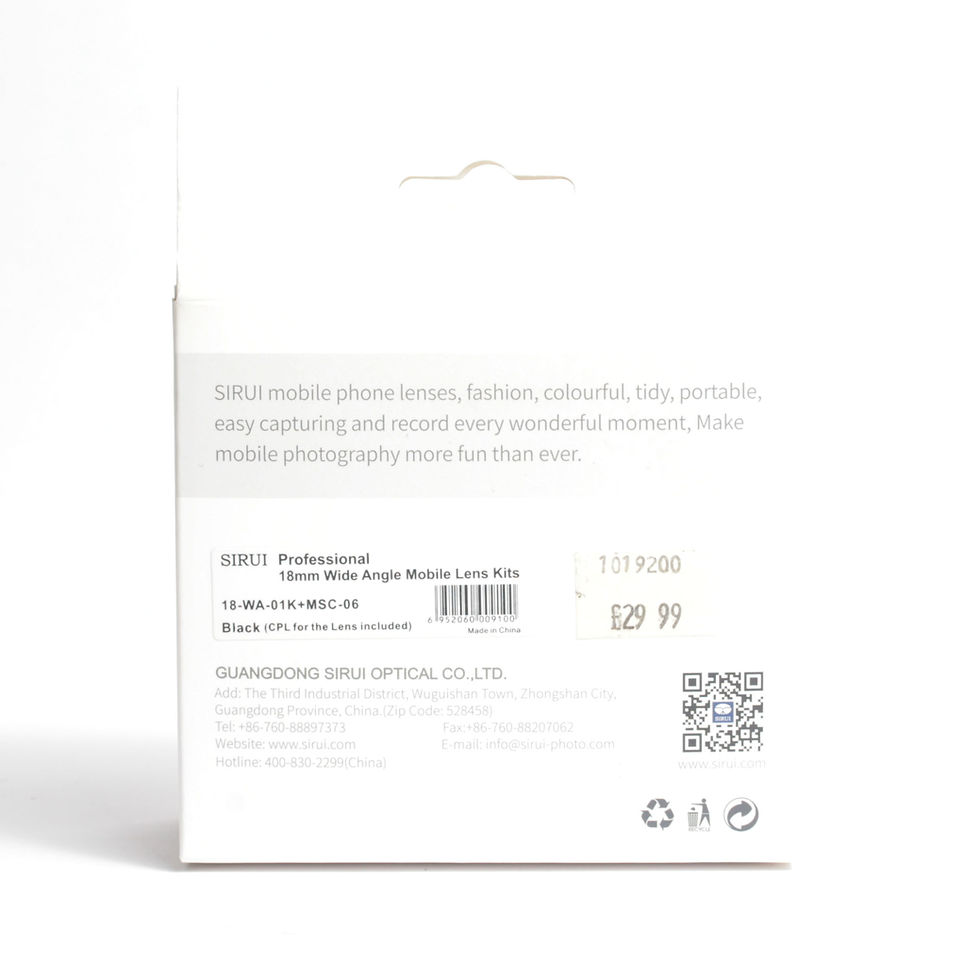 Thumbnail: Sirui 18mm Wide Angle Mobile Lens Kit (CPL incl.)