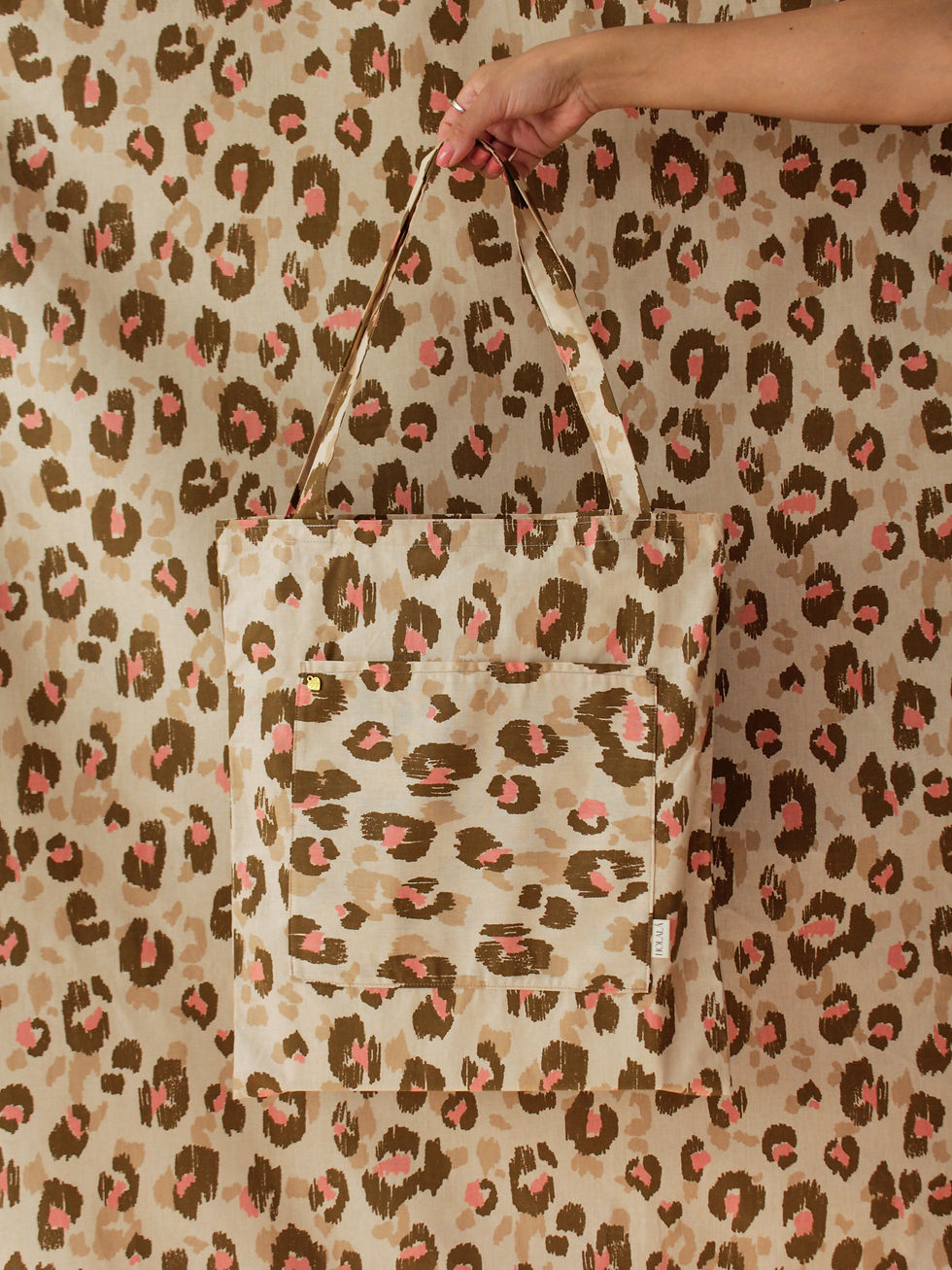 Thumbnail: Tote "Melia" - Cheetah pink
