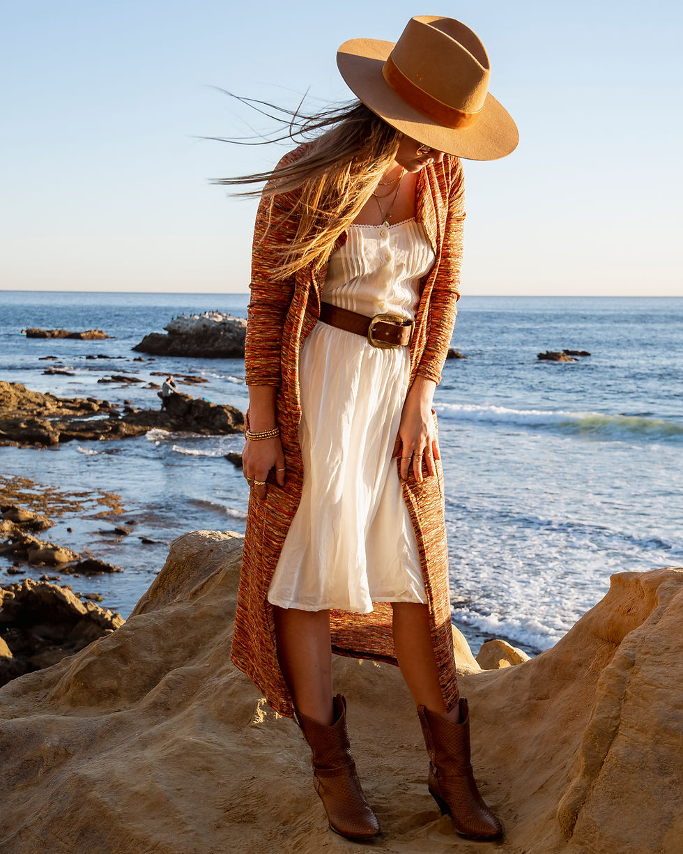 Thumbnail: Vintage Multi-Colored Long Cardigan