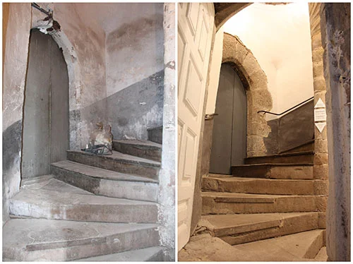 Escalier à vis du XVe siècle