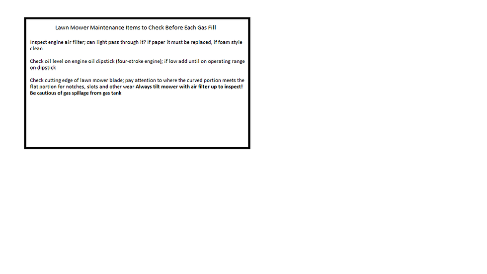 Summary cue card