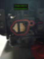 Choke plate in closed position