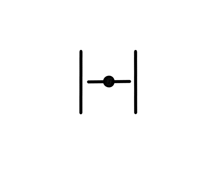 Choke symbol for 'closed'